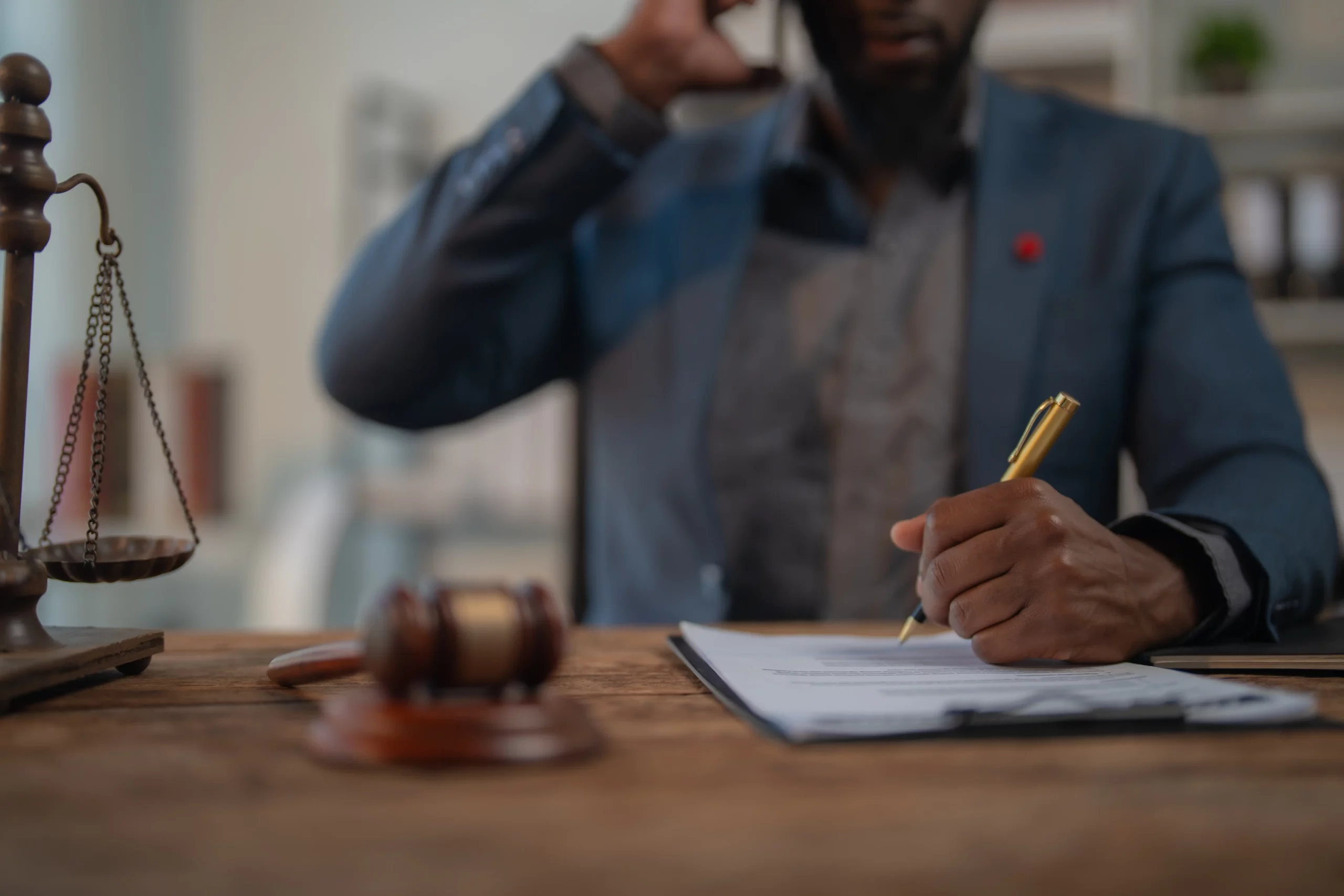 florence motorcycle accident injury lawyer on a phone call